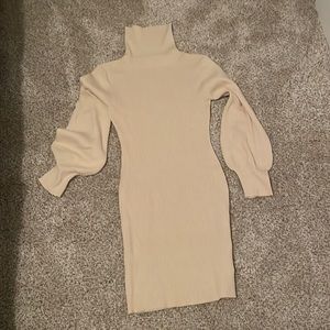 Pink Lily Ribbed Sweater Dress